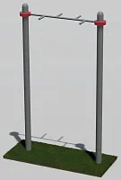 Уличный турник с обратным хватом