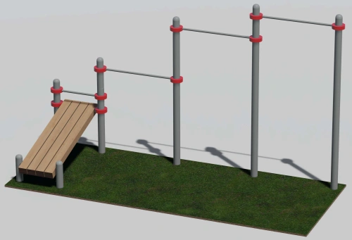 Турники разноуровневые и наклонная скамья для пресса