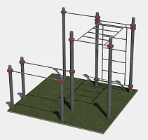 Турник классический, рукоход, шведская стенка и брусья