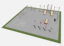 Спортивная площадка Воркаут 13 м х 12 м