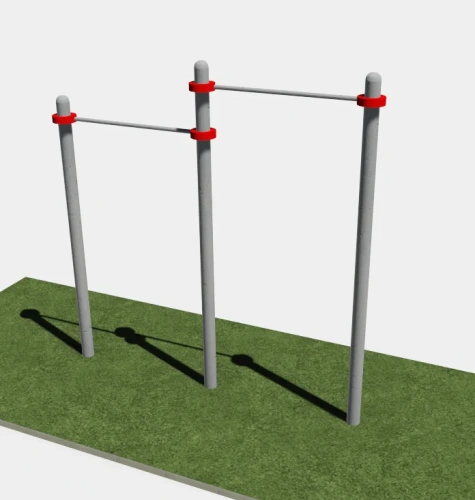 Уличный турник двойной разноуровневый для workout