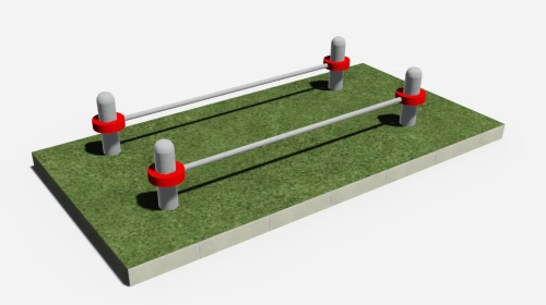 Уличные брусья низкие 2,0м×0,4м×0,15м (воркаут)