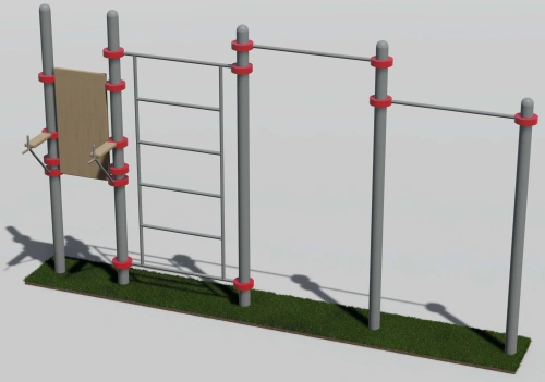Два турника разноуровневых, шведская стенка и вертикальный пресс