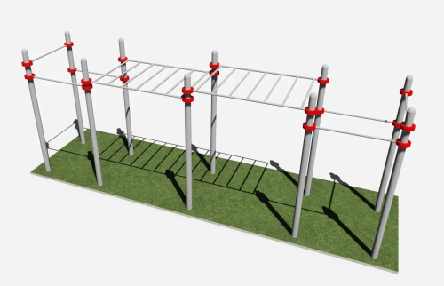Уличные тренажер двухуровневый и 6 турников